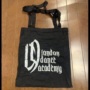 🌈4/$20 London Dance Academy Shugon Black Cotton Shopper Tote Shoulder Bag